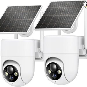 2K Solar Security Cameras Wireless Outdoor with 360° View
