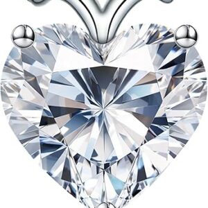 Forever Love Heart Moissanite Necklaces for Women