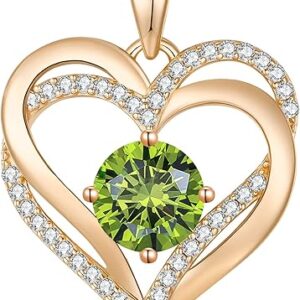 LOUISA SECRET Love Heart Birthstone Necklace