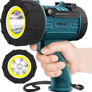 YIERBLUE Rechargeable Spotlight Floodlight Combo